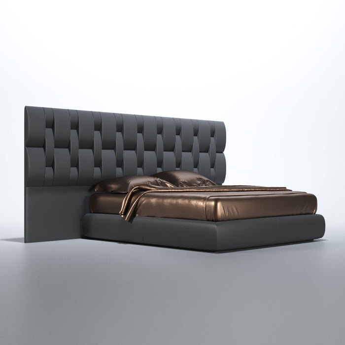 Emporio Black Bed Queen - Lara Furniture