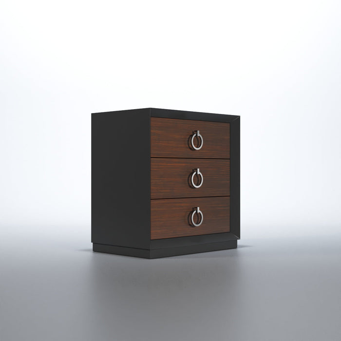 Emporio Black Nightstand - i37497 - Lara Furniture