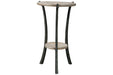 Enderton White Wash/Pewter Accent Table - A4000081 - Lara Furniture