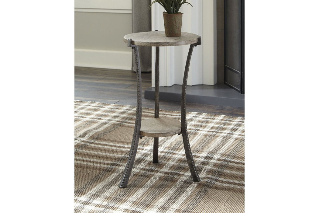 Enderton White Wash/Pewter Accent Table - A4000081 - Lara Furniture