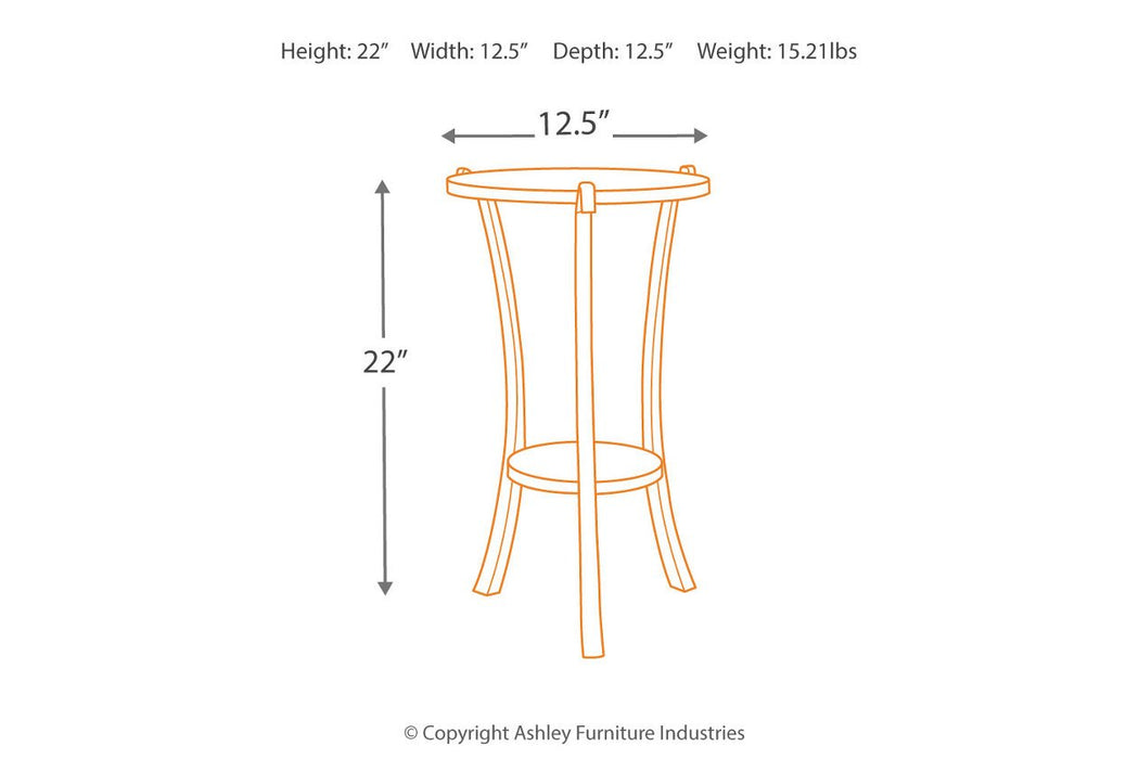 Enderton White Wash/Pewter Accent Table - A4000081 - Lara Furniture