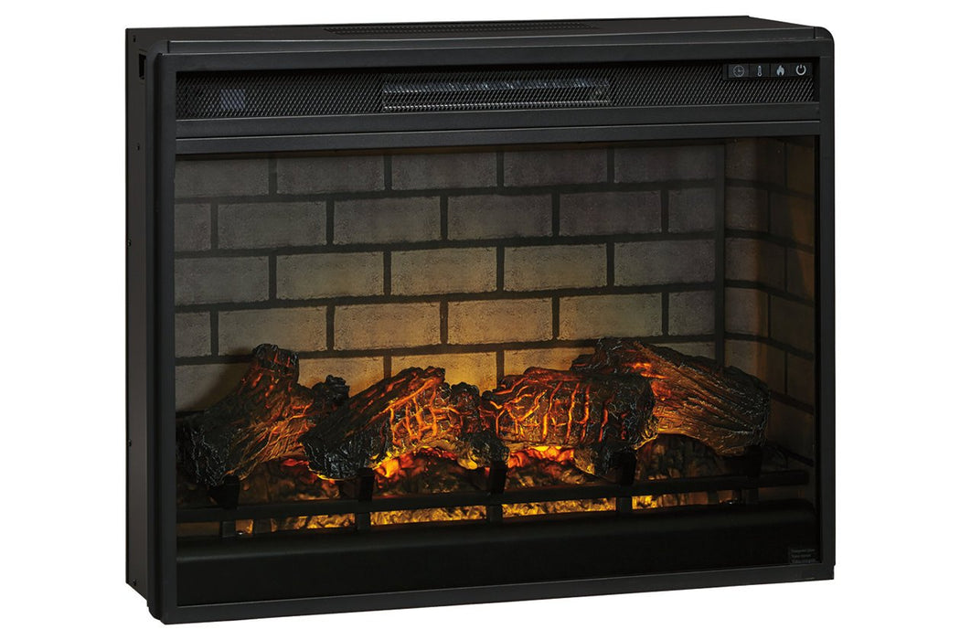 Entertainment Accessories Black Electric Infrared Fireplace Insert - W100-121 - Lara Furniture