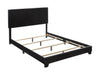 Erin Black Faux Leather Queen Bed - 5271PU-Q - Lara Furniture