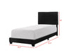 Erin Black Faux Leather Twin Bed - 5271PU-T - Lara Furniture