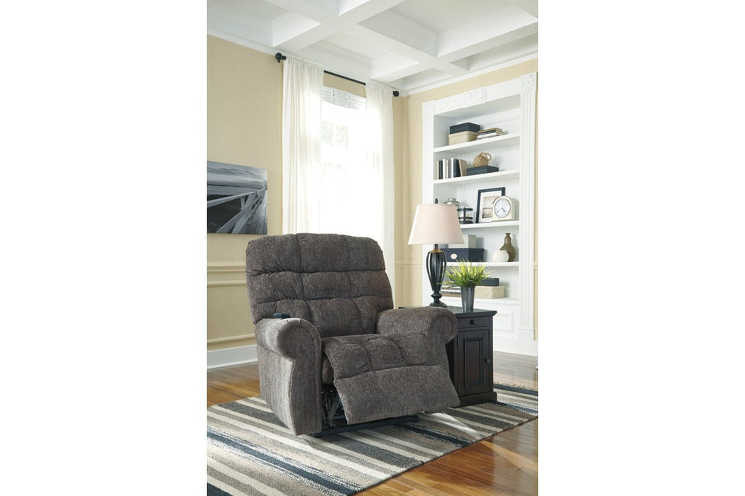 Ernestine Slate Power Lift Recliner - 9760112 - Lara Furniture