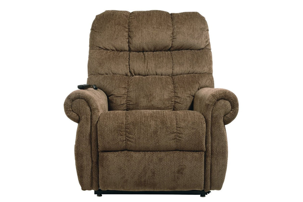 Ernestine Truffle Power Lift Recliner - 9760212 - Lara Furniture