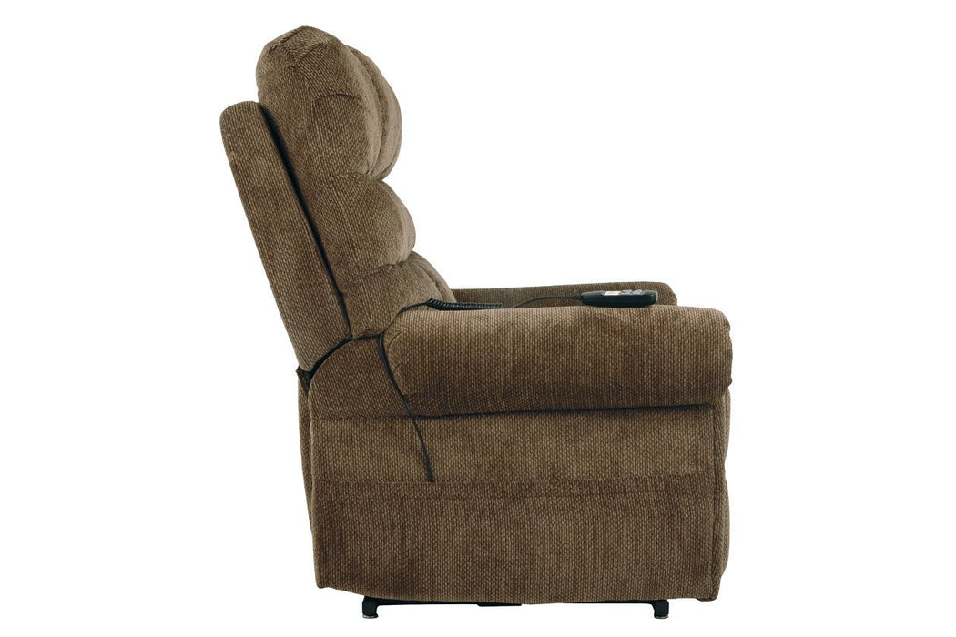 Ernestine Truffle Power Lift Recliner - 9760212 - Lara Furniture