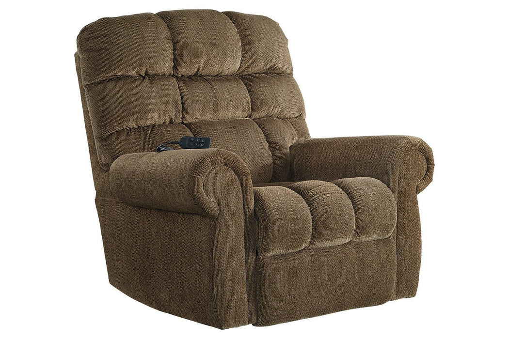 Ernestine Truffle Power Lift Recliner - 9760212 - Lara Furniture