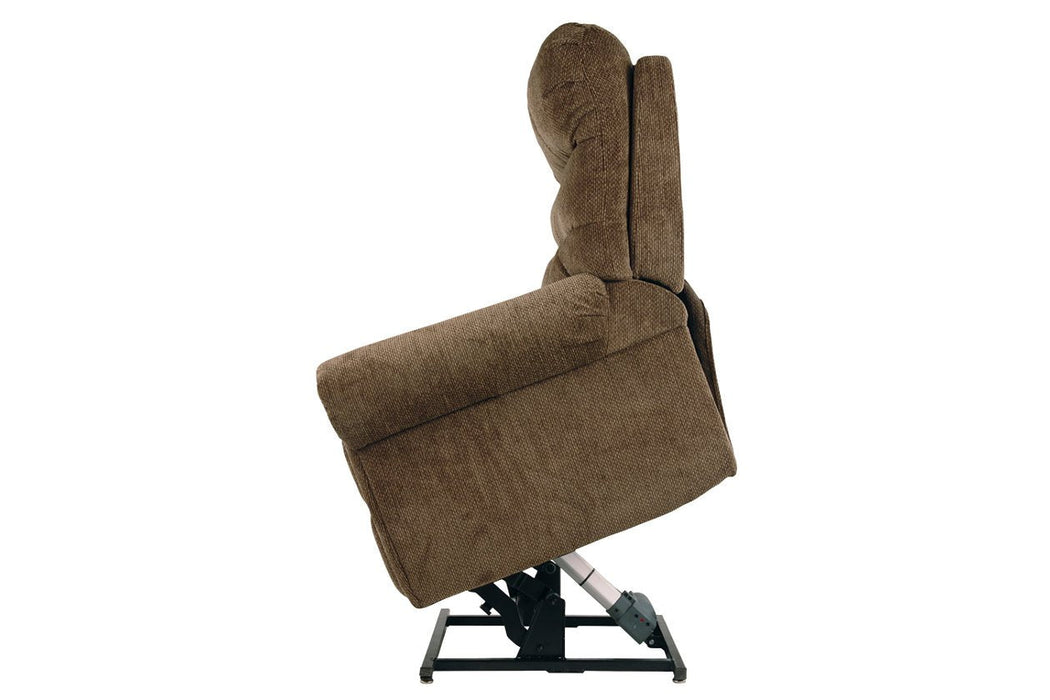 Ernestine Truffle Power Lift Recliner - 9760212 - Lara Furniture