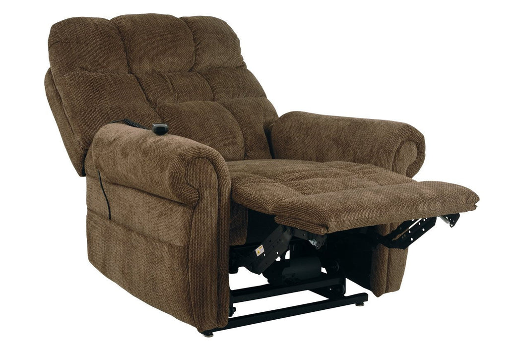 Ernestine Truffle Power Lift Recliner - 9760212 - Lara Furniture