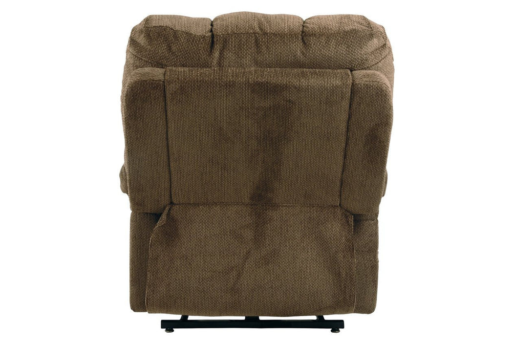 Ernestine Truffle Power Lift Recliner - 9760212 - Lara Furniture