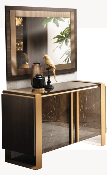 Essenza 2 Door Buffet + Small Mirror Set - Lara Furniture