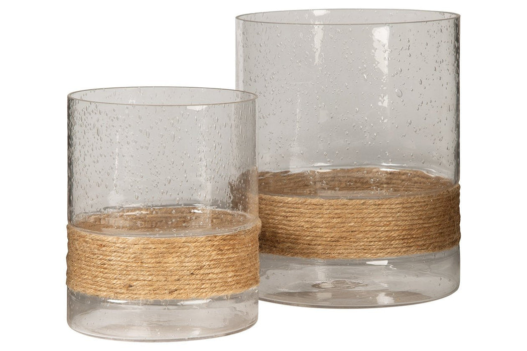 Eudocia Clear Candle Holder (Set of 2) - A2000456 - Lara Furniture