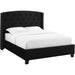 Eva Black Upholstered King Bed - Lara Furniture