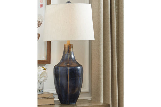 Evania Indigo Table Lamp - L207344 - Lara Furniture