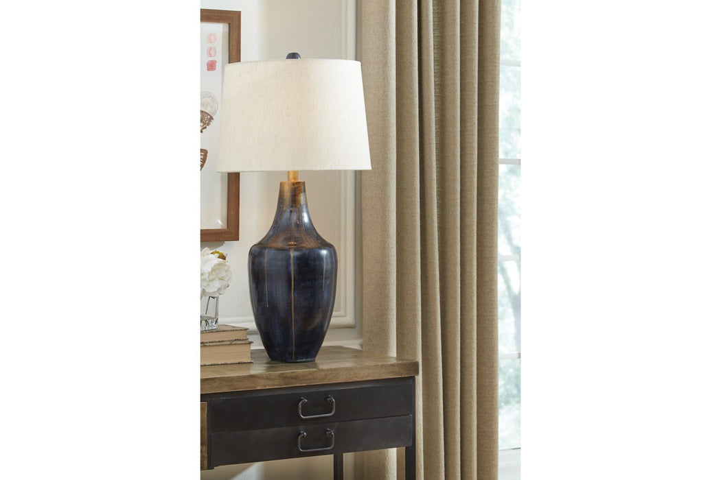 Evania Indigo Table Lamp - L207344 - Lara Furniture