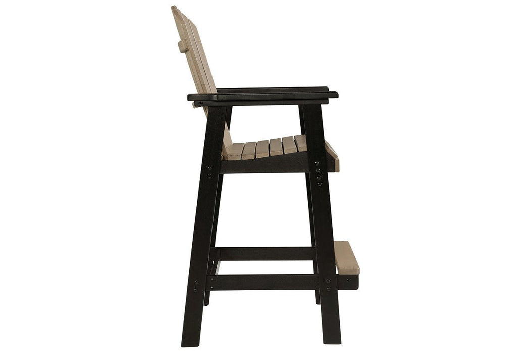 Fairen Trail Black/Driftwood Barstool (Set of 2) - P211-130 - Lara Furniture