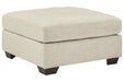 Falkirk Parchment Oversized Accent Ottoman - 8080608 - Lara Furniture