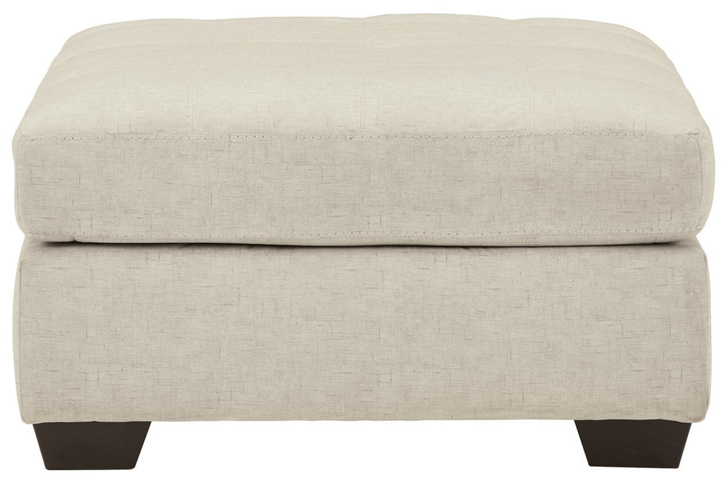 Falkirk Parchment Oversized Accent Ottoman - 8080608 - Lara Furniture