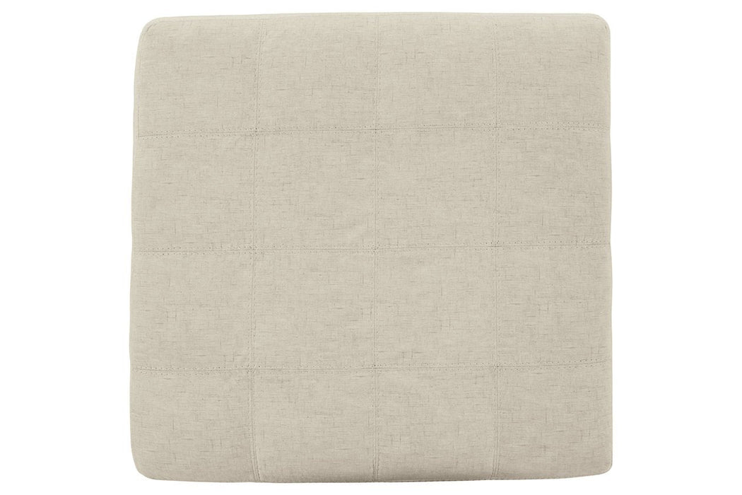 Falkirk Parchment Oversized Accent Ottoman - 8080608 - Lara Furniture