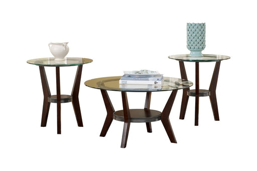 Fantell Dark Brown Table (Set of 3) - T210-13 - Lara Furniture