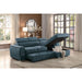 Ferriday Blue Storage Sleeper Sectional - 8228BU* - Lara Furniture