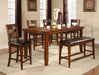 Figaro Brown Counter Height Set - Lara Furniture