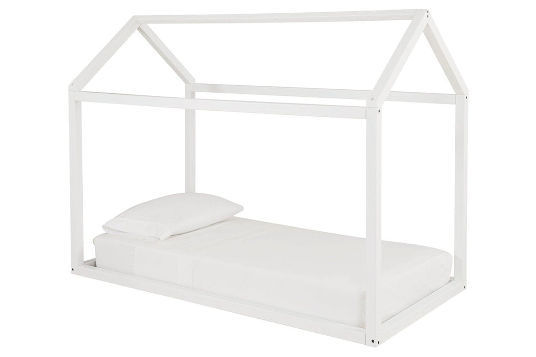 Flannibrook White Twin House Bed Frame - B082-261 - Lara Furniture