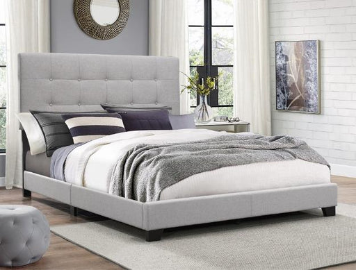 Florence Gray Upholstered King Bed - 5270GY-K - Lara Furniture