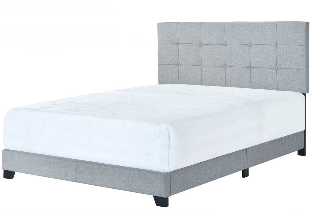 Florence Gray Upholstered Queen Bed - 5270GY-Q - Lara Furniture