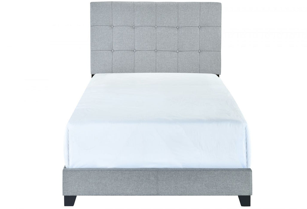 Florence Gray Upholstered Twin Bed - 5270GY-T - Lara Furniture