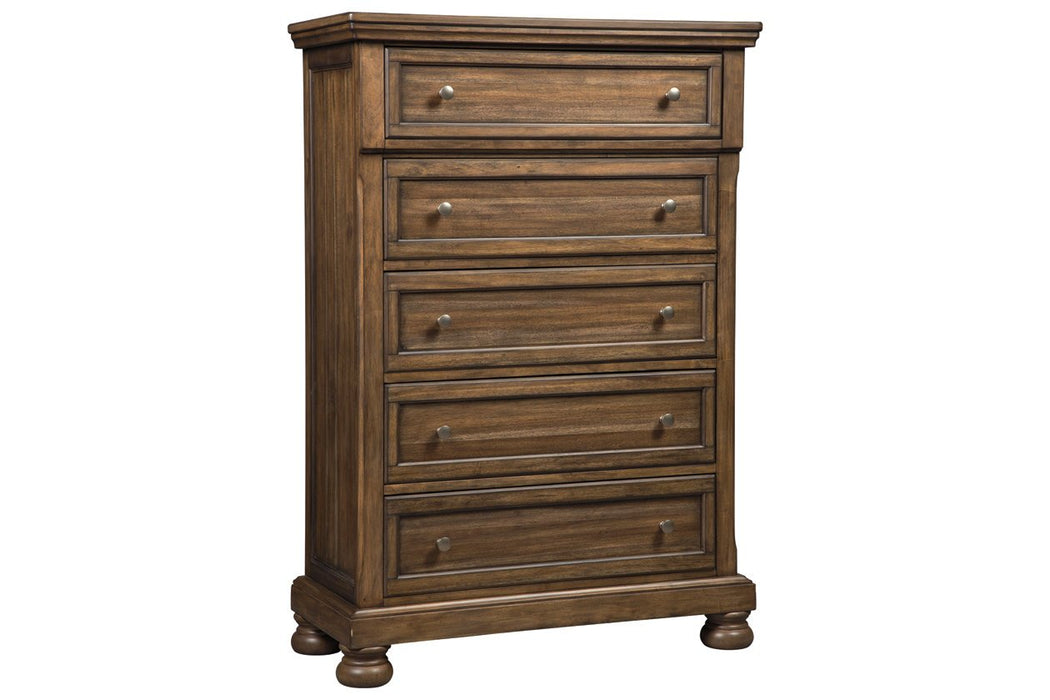 Flynnter Medium Brown Chest of Drawers - B719-46 - Lara Furniture