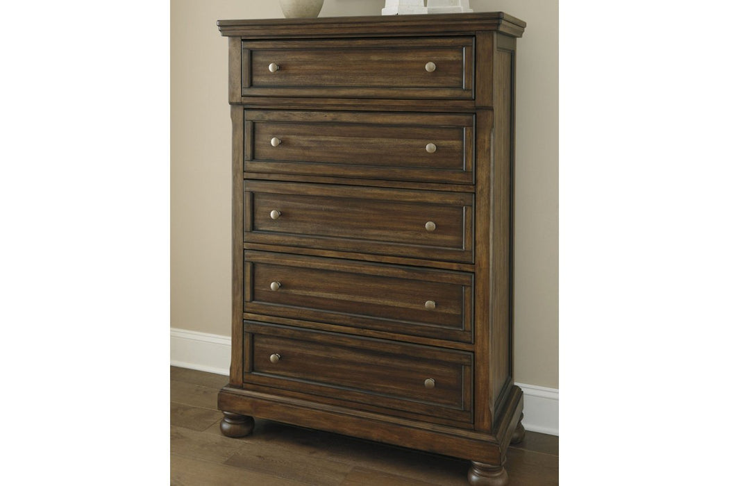 Flynnter Medium Brown Chest of Drawers - B719-46 - Lara Furniture