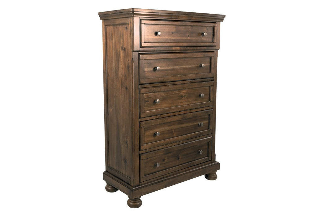 Flynnter Medium Brown Chest of Drawers - B719-46 - Lara Furniture