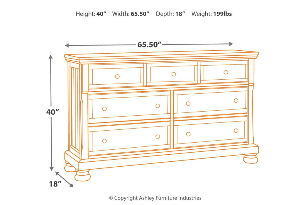 Flynnter Medium Brown Dresser - B719-31 - Lara Furniture