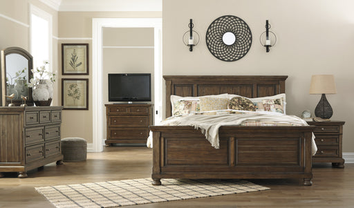 Flynnter Medium Brown Panel Bedroom Set - Lara Furniture