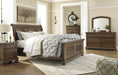 Flynnter Medium Brown Sleigh Platform Bedroom Set - Lara Furniture