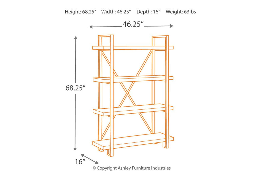 Forestmin Brown/Black Bookcase - A4000045 - Lara Furniture