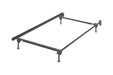 Frames and Rails Metallic Twin/Full Bolt on Bed Frame - B100-21 - Lara Furniture