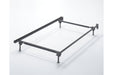 Frames and Rails Metallic Twin/Full Bolt on Bed Frame - B100-21 - Lara Furniture