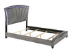 Frampton Gray Queen LED Platform Bed - Lara Furniture