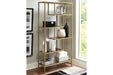 Frankwell Gold Finish Bookcase - A4000286 - Lara Furniture