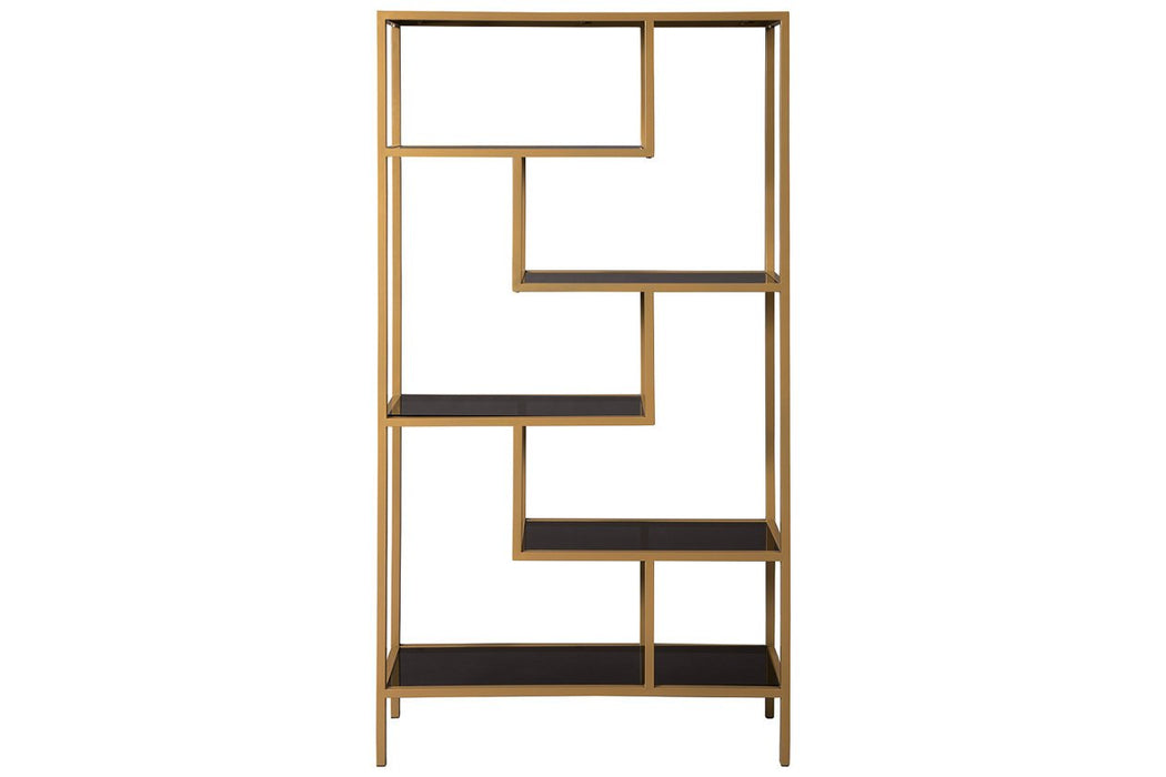 Frankwell Gold Finish Bookcase - A4000286 - Lara Furniture