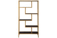 Frankwell Gold Finish Bookcase - A4000286 - Lara Furniture