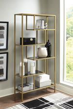 Frankwell Gold Finish Bookcase - A4000286 - Lara Furniture