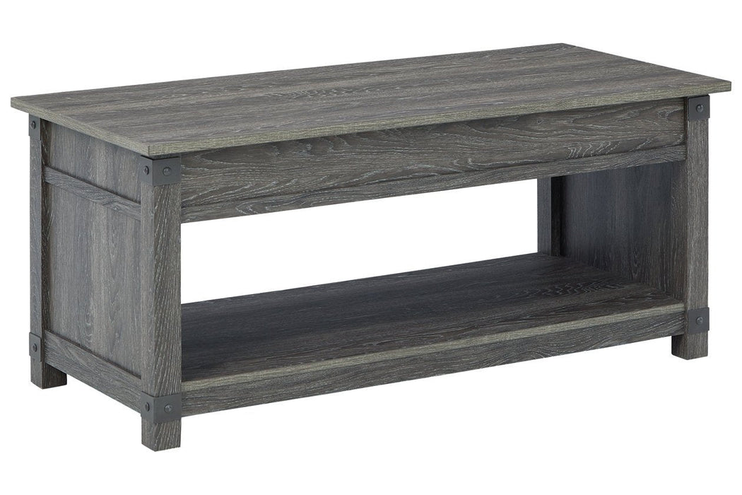 Freedan Grayish Brown Lift-Top Coffee Table - T175-9 - Lara Furniture