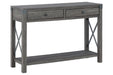 Freedan Grayish Brown Sofa/Console Table - T175-4 - Lara Furniture