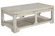 Fregine Whitewash Coffee Table with Lift Top - T755-9 - Lara Furniture