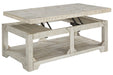 Fregine Whitewash Coffee Table with Lift Top - T755-9 - Lara Furniture