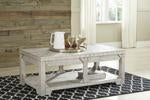 Fregine Whitewash Coffee Table with Lift Top - T755-9 - Lara Furniture